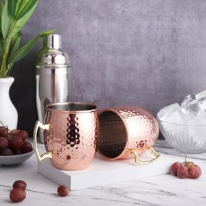 Timeless Copper Moscow Mule <b>Mugs</b> Made For Refreshing Cocktail Moments Ideal For Kitchen Bar And Evening Celebrations - Product Image 2