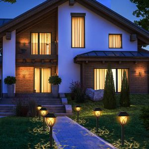 "6Pack Solar Stake <b>Light</b> #1 Outdoor Decorative <b>Landscape</b> Lamp IP45 Waterproof Auto on RGB Color Temperature Small Size" - Product Image 1