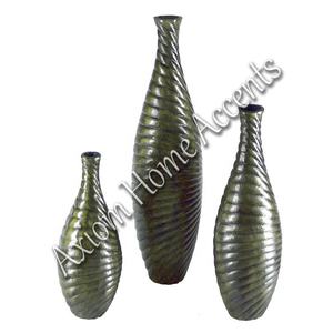 Jarrón de Metal de aluminio de cerámica elegante moderno de Axiom Home Accents Chic Silver elegante para el hogar Oficina Uso decorativo Florero de piso - Product Image 2