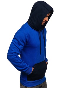 เสื้อฮู้ดดี้ผู้ชายสไตล์ใหม่ 2022 ลำลอง สตรีทแวร์ กีฬากลางแจ้ง สองสี บล็อกสี ผ้าถัก 100% ขนแกะ สำหรับฤดูหนาว - Product Image 4