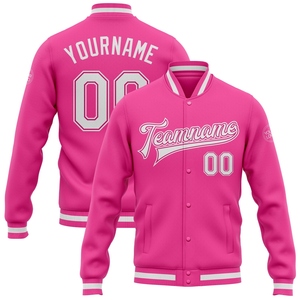 เสื้อแจ็คเก็ตฮู้ดดี้แบบมีกระดุมสองสี รุ่น Varsity Letterman สีแดงขาว แบบ Royal Red-White Bomber จาก OMMIZ INDUSTRY ขายส่งโดยตรง - Product Image 6