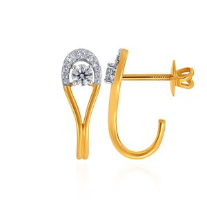 Luxury Two Tone Gold and <b>Silver</b> Lab Grown Ring with Brilliant Round Center Stone, Sparkling Pavé Halo and Elegant Earrings - Product Image 3