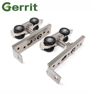 4.9FT/6FT/6.6FT อลูมิเนียมอัลลอยด์ขัดประตูฮาร์ดแวร์ประตูบานเลื่อนไม้ภายในพร้อมรางที่ซ่อนอยู่และฝาครอบตกแต่ง - Product Image 5