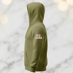Sudadera con Capucha de Primera Calidad, Color Marrón Claro, Personalizada con Logotipo Bordado en Chenilla, Sostenible y de Alta Calidad - Product Image 6