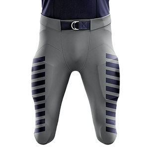 Conjunto de Uniforme de Fútbol Americano para Hombre, Color Azul Marino y Naranja, Cuello en V, Manga Corta, Sublimado, Transpirable, Ajustado, de Malla - Product Image 4