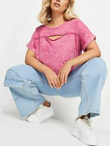 T-shirts décontractés d'été pour femmes personnalisés, 100 % coton, avec appliques écologiques, impression sérigraphique du logo, style streetwear vieilli, OEM ODM - Product Image 2