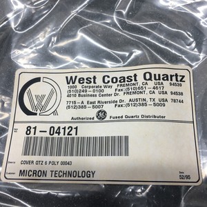 AMAT 0200-00043 QUARTZ, COVER 6", POLY .40 - อุปกรณ์และอะไหล่เซมิคอนดักเตอร์ระดับโลกที่เชื่อถือได้ - Product Image 2