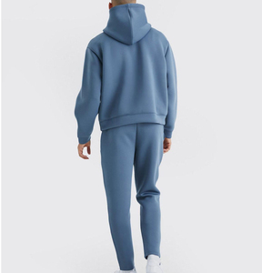 Ensemble de survêtement unisexe streetwear pour homme : pantalon de jogging et sweat à capuche oversize 100 % coton, personnalisable - Product Image 4