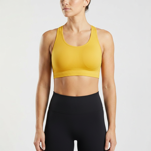 Sujetador deportivo atlético sin costuras para mujer, top corto tipo racerback para ejercicio, correr y fitness - Product Image 6