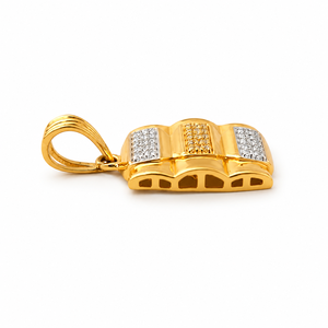 Colgante de Diamantes de Oro Amarillo de 18 Quilates para Hombre, Unisex, Acabado Pulido, Geométrico, Regalo para Fiestas, Uso Diario, Joyería de Lujo - Product Image 4
