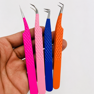 Pince à épiler TEEJAY la plus vendue et fiable pour extensions de cils, volume russe, isolation, testée à la main, outils de beauté, logo personnalisé - Product Image 4