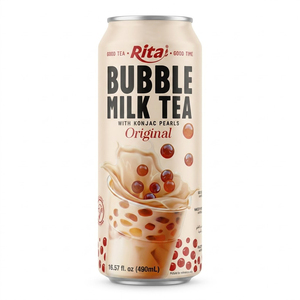 Alta calidad OEM ODM Bubble Tea Original Flavor Konjac Pearls Fabricante para todas las edades Latas de bebidas Precio al por mayor Té con leche - Product Image 1