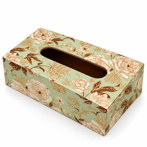 Caja de pañuelos de madera hecha a mano, rectangular, con acabado marrón veteado, soporte para pañuelos, venta al por mayor, OEM, ODM, a granel - Product Image 4