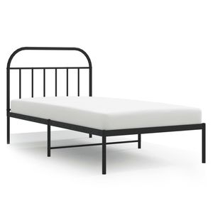 Cadre de lit simple en acier noir thermolaqué – Catégorie de produits : Lits métalliques - Product Image 2