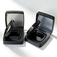 Boîtier compact magnétique carré noir 15g avec plateau intérieur amovible, écologique, pour fond de teint BB crème 5mm, emballage maquillage personnalisé