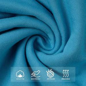 Pantalones Cortos Premium para Hombre, 100% Algodón, Cintura Elástica con Cordón, Estilo Urbano, Ecológicos, Transpirables, de Secado Rápido, Colores Sólidos, Suaves - Product Image 3