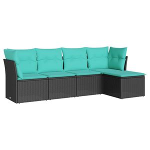 Conjunto de sofás de jardín en negro y azul - Product Image 2