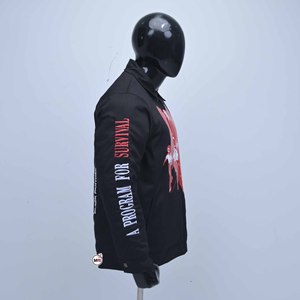 Chaqueta Bomber Estilo Pantera Negra para Hombre, Estilo Urbano, Cierre de un Botón, Diseño de Leopardo Estampado, Cuello Camisero, Resistente al Viento para Invierno - Product Image 4