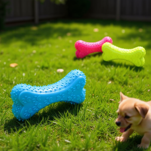 Osso giocattolo da masticare per cani Yommy, 12 cm, in gomma, per cani - Product Image 3