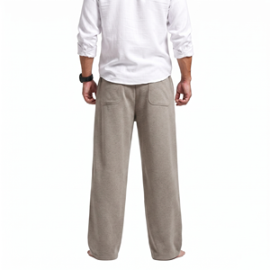 Pantalones deportivos extragrandes de algodón GSM personalizados para hombre, para invierno, transpirables, de color sólido, con logo impreso personalizado, marca privada - Product Image 6