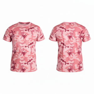 Camiseta de Manga Corta con Diseño de Camuflaje Personalizado, Ropa Casual para Exteriores, Cuello Redondo, Prenda de Verano para Hombre - Product Image 3