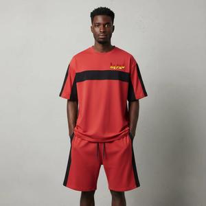 Conjunto de Pantalones Cortos Deportivos para Hombre con Logotipo Personalizado 2026, Traje Deportivo Transpirable con Bordado Elegante para Verano - Product Image 1