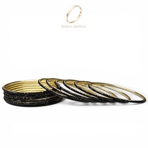Pulseras Modernas de Acero Inoxidable para Mujer, Diseño Elegante con Cristales Dorados, para Bodas, Precio de Fábrica al por Mayor - Product Image 3
