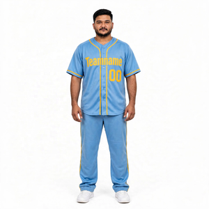 Ensemble d'uniformes de baseball noirs personnalisés avec bordure blanche, nom et numéro d'équipe personnalisés, maillot léger et respirant, et Matchi - Product Image 1