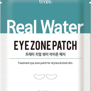 Patchs pour les yeux Prreti Korean Real Water Eye Zone, 30 unités, fabriqués en Corée, à l'acide hyaluronique liquide vert et à la niacinamide. - Product Image 1