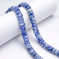 Perles en pierre naturelle Lapis Lazuli Zed 8x5mm, rondelles, pour bijoux faits main, accessoires de collier, marque Jaunty, modèle MGB-223