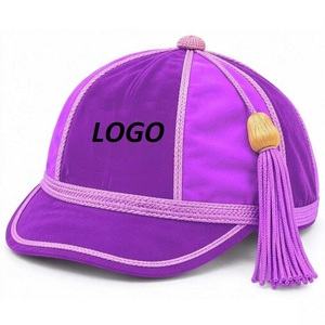Fournisseur en gros SFIVE INDUSTRIES – Casquettes d'honneur personnalisées pour étudiants, couleur violette, avec pompons à franges dorées pour cérémonies et présentations - Product Image 5