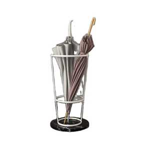 Moderno Soporte para Paraguas de Metal Blanco con Base de Mármol de Lujo, Estante de Almacenamiento para Entrada, Soporte para Bastones de Caminar Nórdicos, Organizador de Paraguas - Product Image 1