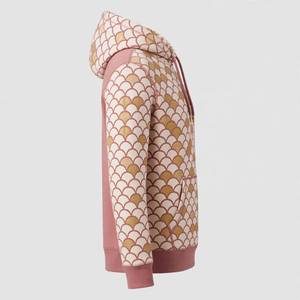 Sudadera con Capucha Unisex NEXTEX, Diseño Escamas de Vieira, Color Crema Oro Rosa, Algodón Suave y Poliéster - Product Image 4