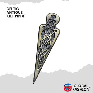 2026 Nuevo Pin Tradicional para Kilt con Nudo Celtico, Color Latón Escocés, Acabado Antiguo/Cromado, Tamaño 4 pulgadas - Product Image 4