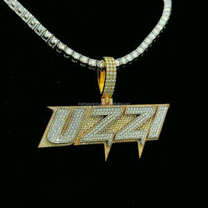 Fabricante profesional Precio competitivo 10ct Moissanite Pendant 925 Silver Moissanite Pendant con cadena de tenis a juego - Product Image 2