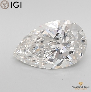 Diamant cultivé en laboratoire CVD, 2,00 carats, couleur F, clarté VVS1, forme poire, certifié IGI, pour pendentif exquis - Product Image 1