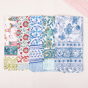 Handkerchief unisex bandana bohemian face cover handmade block printed cotton scarf summer hair <b>wraps</b> skin-friendly - Product Image 4