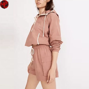 Ventes en gros de shorts coupe-vent pour femmes de haute qualité, ensemble 2 pièces, respirant, séchage rapide, 100% polyester - Product Image 5