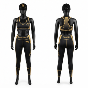 Premium 260g Cotton <b>Boxing</b> Sports Bra Legging Set Y-line Straps <b>Stand</b> Neckline Crystal Decoration Breathable Waterproof Purple - Product Image 1