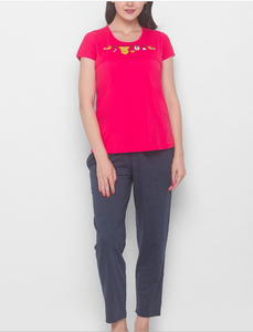 Ensemble de vêtements de nuit Omen, pyjama confortable à manches courtes, vêtements de nuit respirants, vêtements de maison pour femmes, vente en gros - Product Image 2