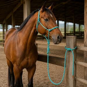 Harnais de cheval en corde de qualité supérieure avec corde de trelage |   Ajustable, durable, léger |   Équipement d'entraînement équestre pour chevaux, utilisation quotidienne - Product Image 4