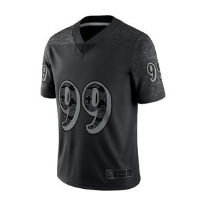 Maillot de football américain personnalisé, nouveau design OEM, respirant, logo brodé personnalisé, impression par transfert thermique, manches courtes - Product Image 1