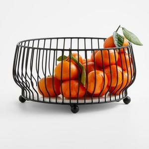 Panier de présentation de fruits en métal avec support, panier en fil de fer noir, présentation sur table, décoration moderne pour la maison - Product Image 4