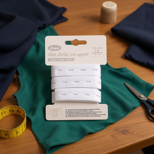 Bande élastique Ilan avec œillets 15 mm x 2,5 m pour usage vestimentaire - Product Image 2