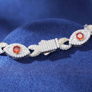 Pass Diamond Tester Cross Moissanite Cuban Link <b>Bracelet</b> Vvs Moissanite Diamond Iced Out <b>Infinity</b> Cross Cuban <b>Bracelet</b> - Product Image 3