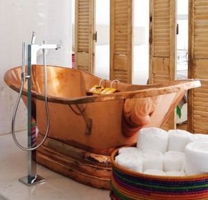 Baignoire autoportante ovale en cuivre avec pieds en griffes, baignoire classique en métal brun pour maison, villa, hôtel - Product Image 5