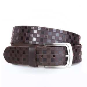 Ceinture pour homme en cuir de vache véritable, à boucle carrée en acier massif, pour jeans décontractés, haute résistance, écologique, légère, vente en gros - Product Image 3