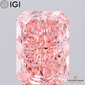 เพชร CVD ผลิตในห้องปฏิบัติการ พร้อมใบรับรอง IGI น้ำหนัก 2.50 กะรัต สีชมพูสดใส ระดับความสะอาด VVS2 รูปทรงเรเดียนท์ สำหรับแหวนหรือจี้ - Product Image 1