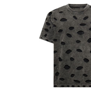 Camiseta Personalizada para Hombre, Estilo Vintage, Lavado Ácido, Talla Grande, Ropa Urbana Desgastada, Fabricante de Ropa OEM - Product Image 6