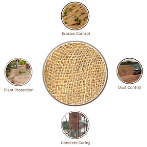 Rouleau de tissu en jute naturel de 4,5 oz, 100 % jute, pour la construction, l'emballage, le contrôle de l'érosion, les chantiers de construction et les utilisations de couverture - Product Image 5